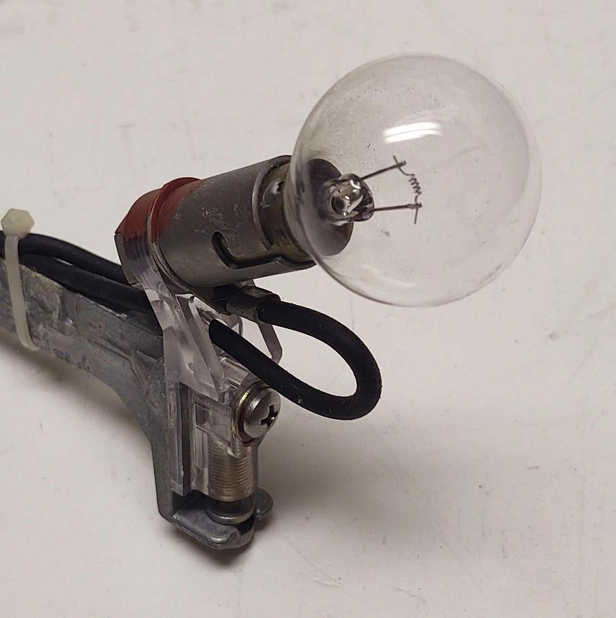 Used Railroad Crossing 10 VDC Light Bulb GE with Cast Aluminum Bracket Twist Lock
