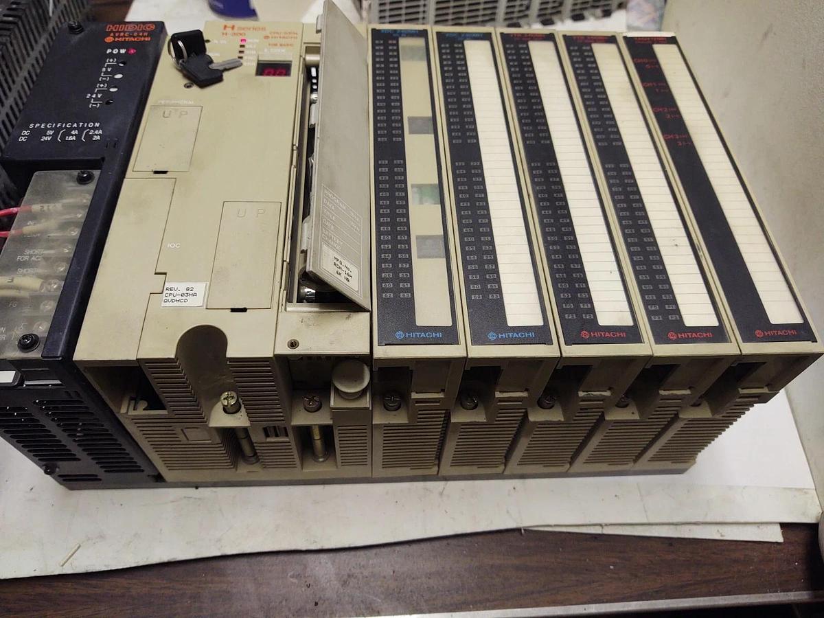 Used HITACHI PLC H-300 SERIES CPU-03Ha YAGV12MH AVRC-04H ROM-16H XDC24DMH YTR24DMH