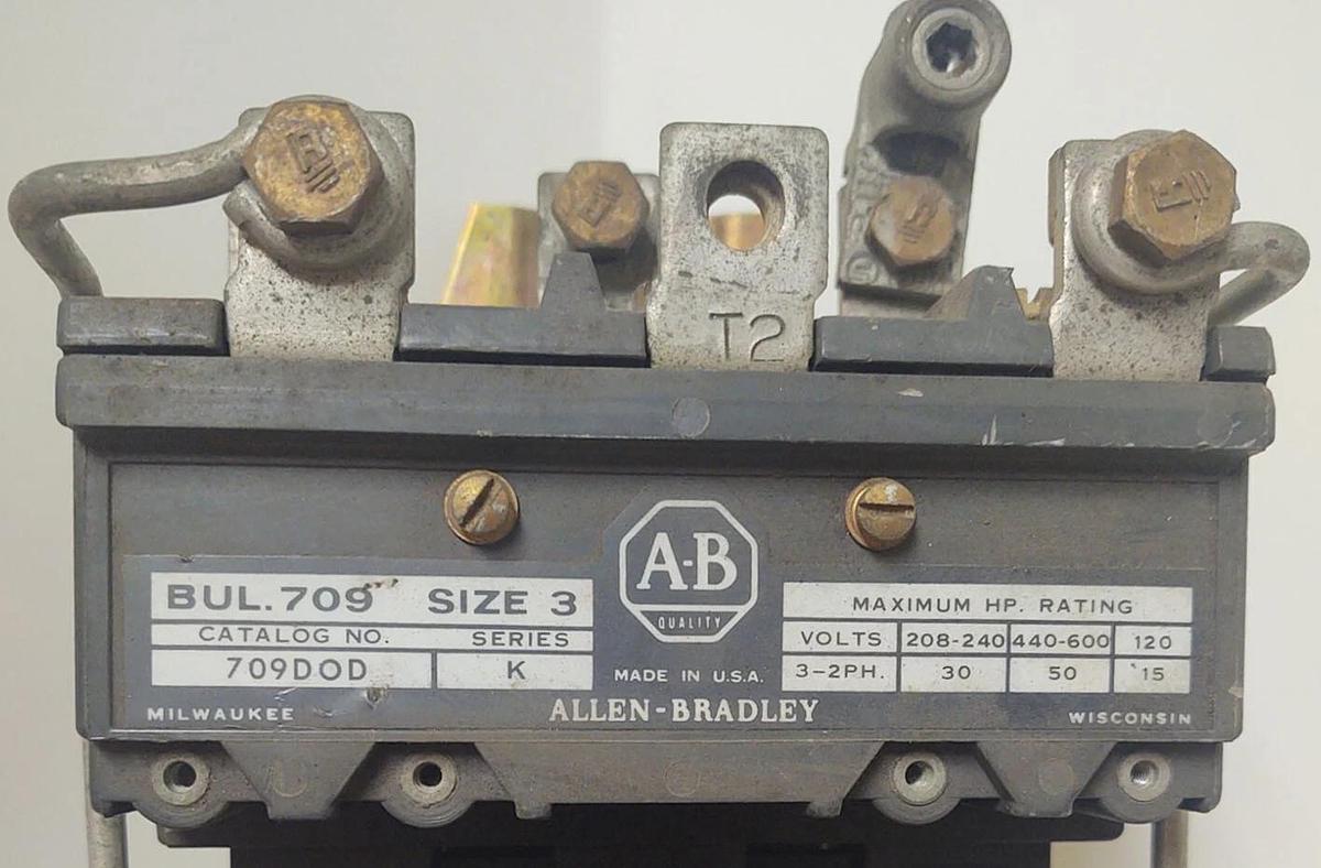 Used 🔥 (TESTED) ALLEN-BRADLEY SIZE 3 MOTOR STARTER 709-DOD 120VCOIL 3PH 600V 50HP