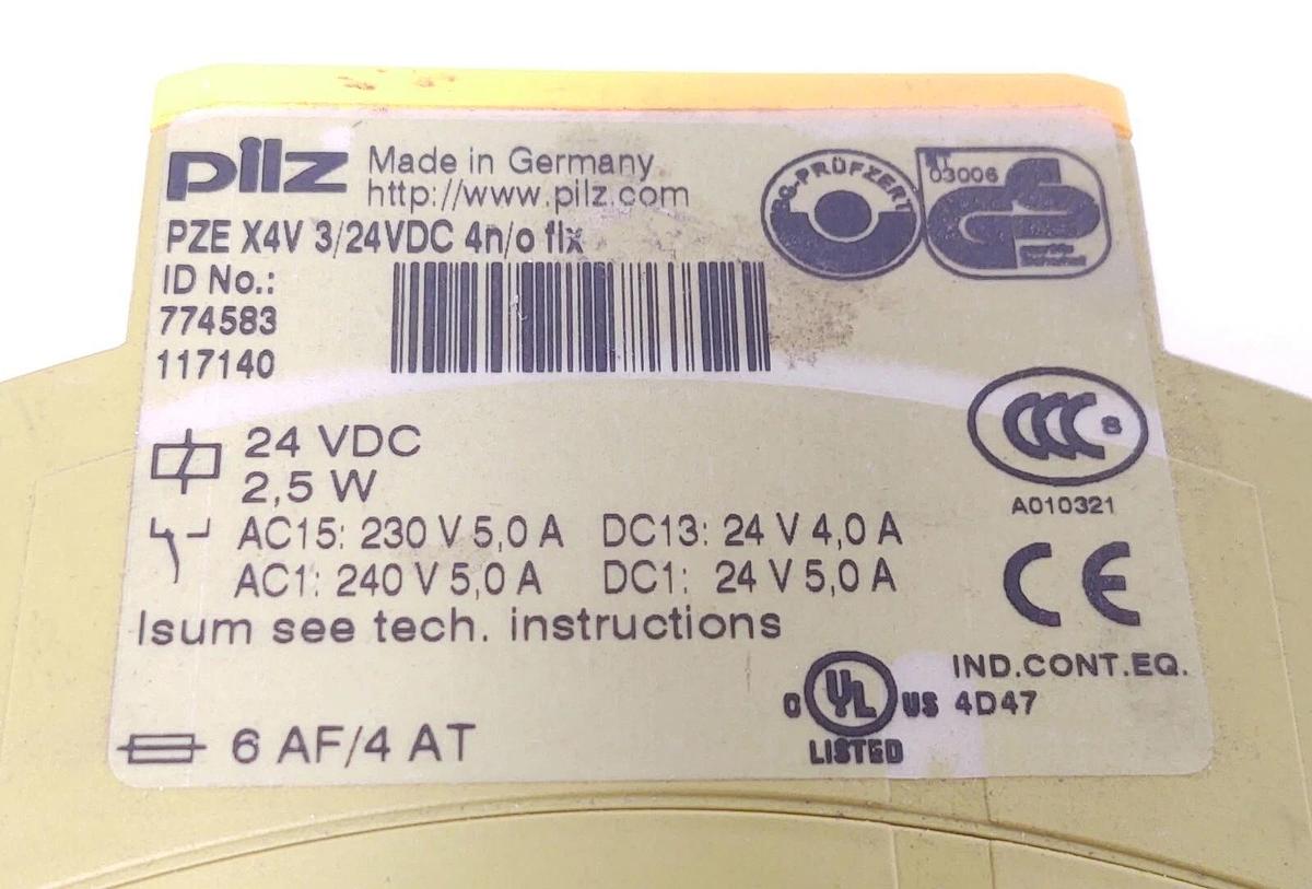 🔥 NEW Pilz PZEX4V 3/24VDC 4S 774583 Expansion Module Safety Relay