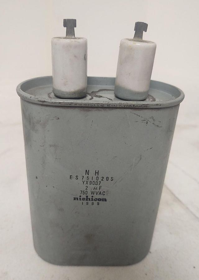 🔥NOS, 2mf, 750 Volts Nichicon Capacitor, ES751020S, YX9007 2MFD