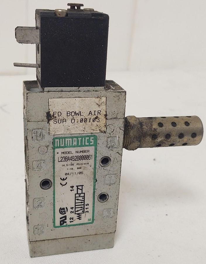 Used 🔥Numatics L23BA452B000061 Pneumatic Solenoid Valve 24VDC 145PSI