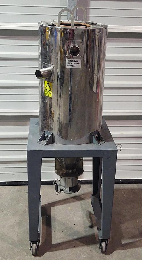 Used 🔥PPE Drying Hopper with Cart Plastic Process Equipment #3