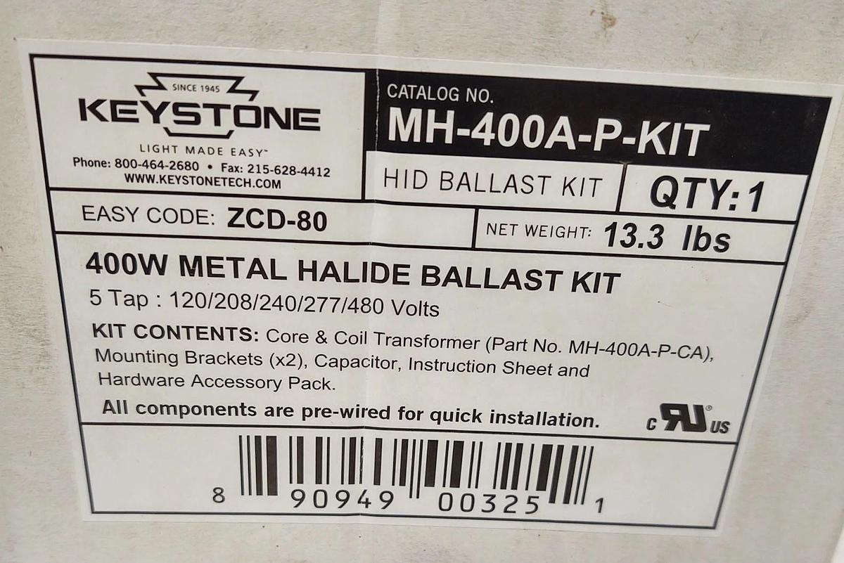 🔥MH-400A-P-KIT KEYSTONE 400W Ballast Kit