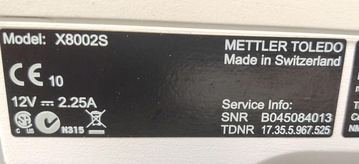 Used 🔥#4 Mettler Toledo X8002S Precision Balance Scale 8100g x 0.1g - No Head Unit