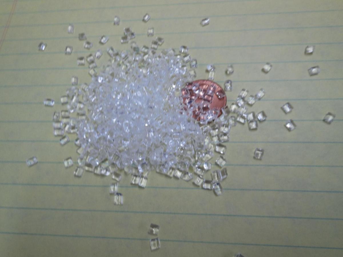 Clear Acrylic Plastic Pellets Resin Material 45 LBS Injection Molding Grade