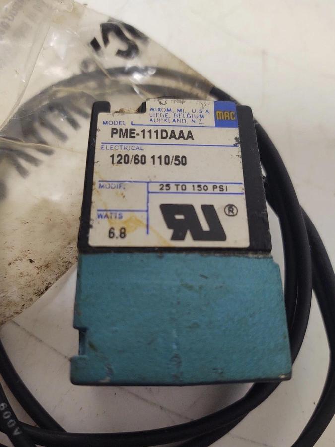 🔥NOS-MAC VALVES PME-111DAAA SOLENOID VALVE SINGLE OPERATOR 110-120VAC 50/60HZ