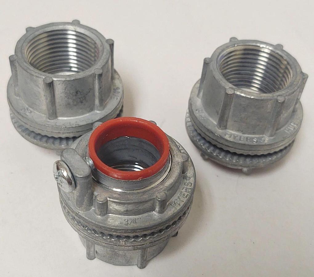 🔥Myers ST2 Straight Threaded Zinc 3/4" Watertight Conduit Connector Hub Fitting