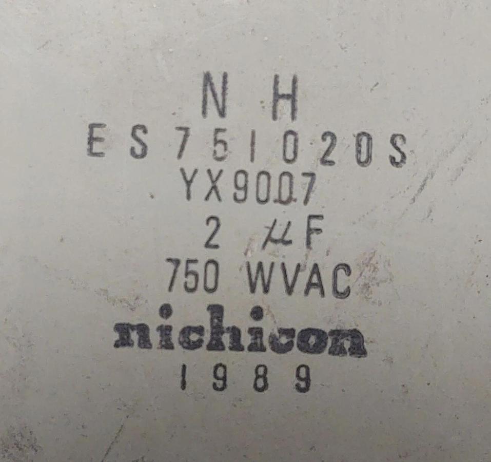 🔥NOS, 2mf, 750 Volts Nichicon Capacitor, ES751020S, YX9007 2MFD