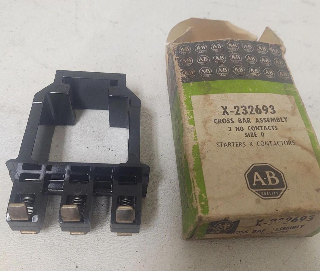 🔥 ALLEN BRADLEY X-232693 CROSS BAR ASSEMBLY 3 N.O. CONTACTS SIZE 0