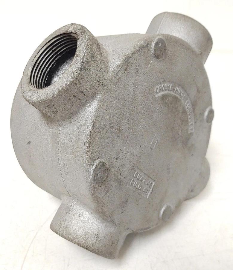 🔥 Crouse-Hinds GUAX49, 1-1/4" Hub, Iron, Explosion Proof Conduit Outlet Box