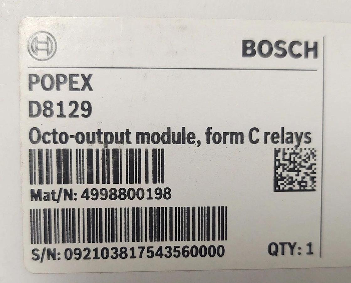 🔥(NEW SEALED) BOSCH POPEX D8129 OCTO OUTPUT MODULE FORM C RELAYS