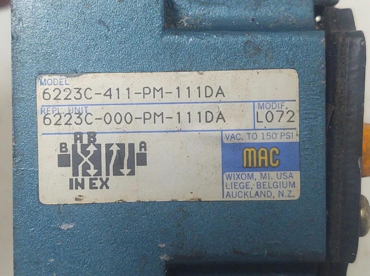 Used 🔥MAC 6223C-411-PM-111DA PNEUMATIC AIR VALVE