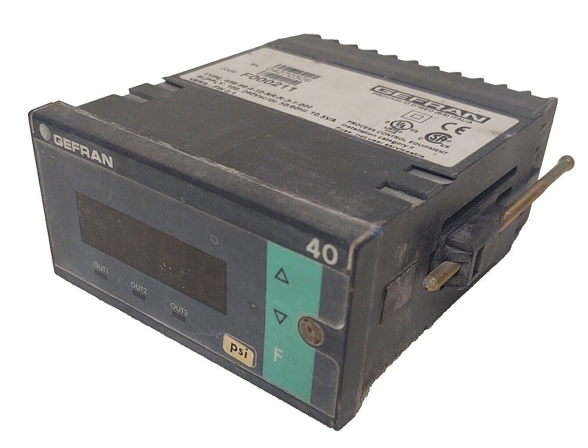 Used 🔥40B-96-4-10-RR-R-3-1-000 GEFRAN CONTROLLER 40B MELT PRESSURE INDICATOR DEG F°