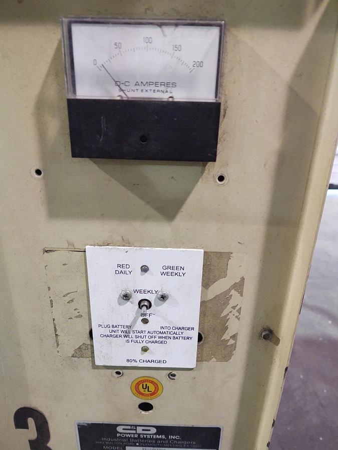 Used 🔥C&D FR12HK550M Electric Forklift Battery Charger 24V 550 AH 208-230/460V 3Ph