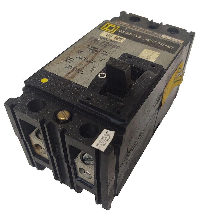 Used 🔥 Square D FAL22080 80 Amp 240 VAC 2 Pole Circuit Breaker