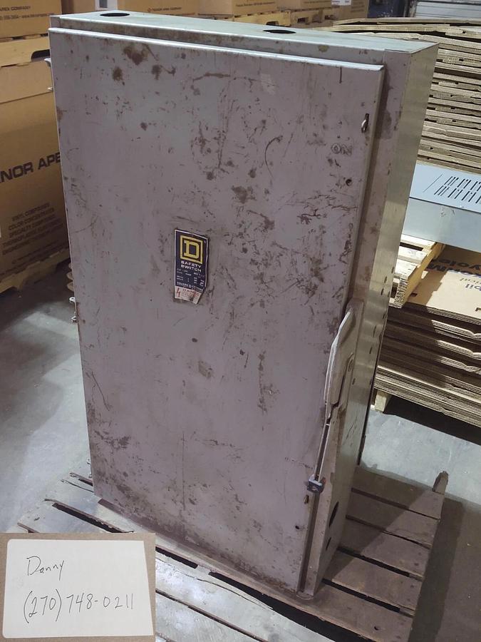 Used Square D H365, Series E, 400 Amp, 600 Volt, 3P4W, Fusible Disconnect