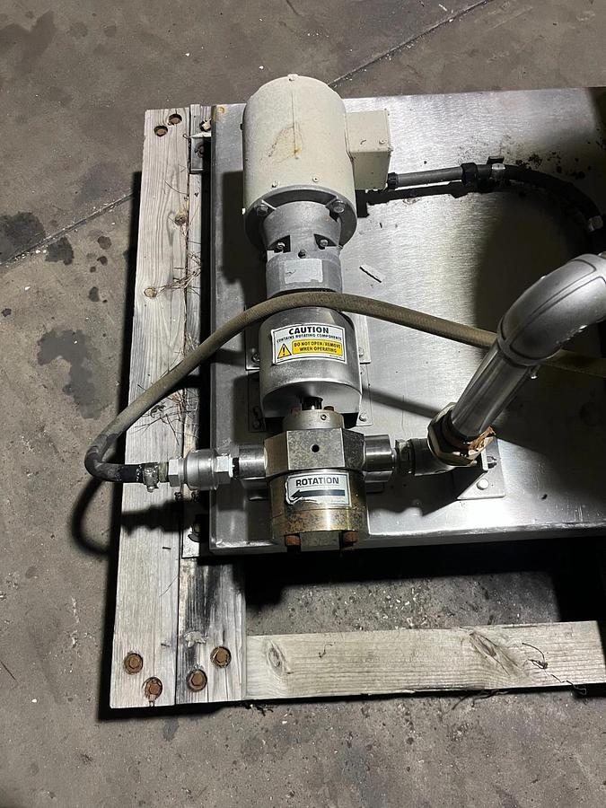 Used Stainless Steel Chemical Pump 1/2 HP With Stainless Steel Hopper