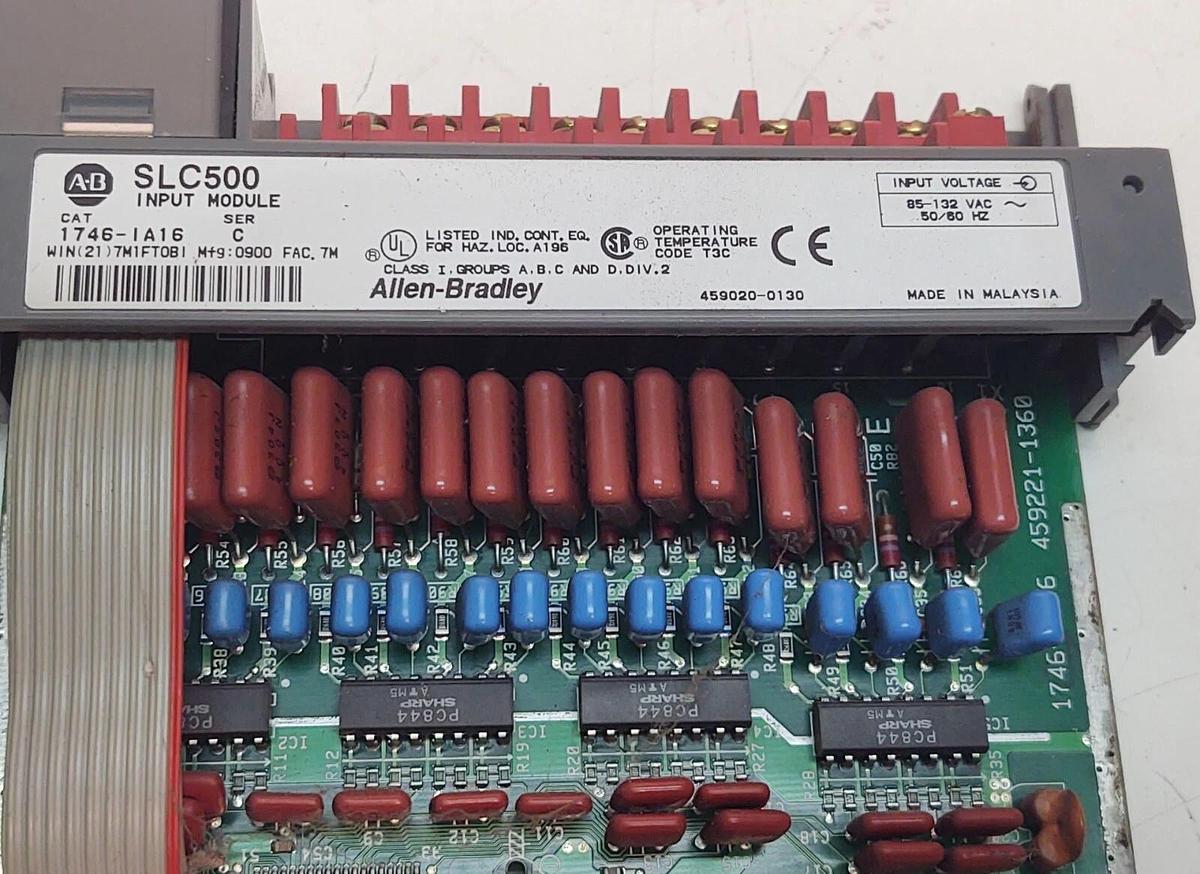 Used (LOT 5) SLC 500 Allen-Bradley 1746-IA16 Ser C 115 VAC Input Module 646413000000