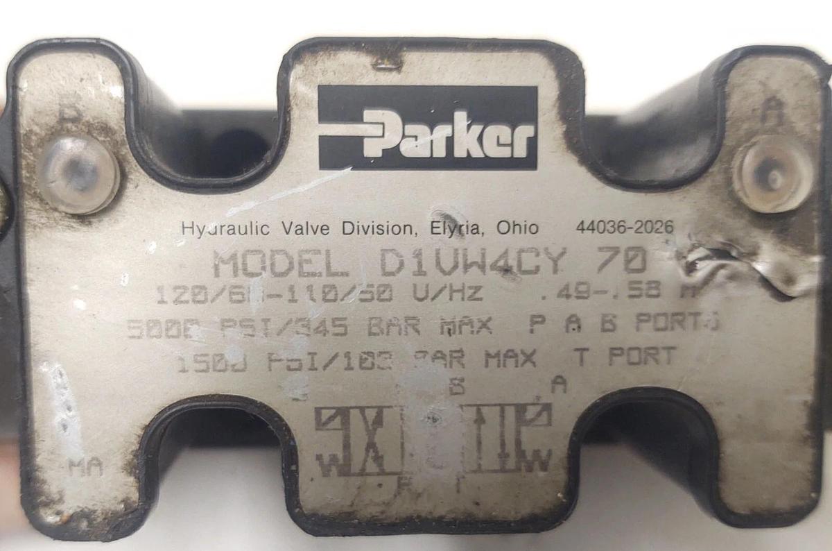Used 🔥Parker D1VW4CY70 Hydraulic Directional Control Valve Body 4/3 Way Float