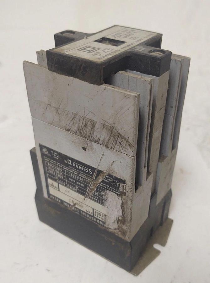 Used 🔥Square D Class 8501 Type X Industrial Control Relay, Coil Rating 24V/60