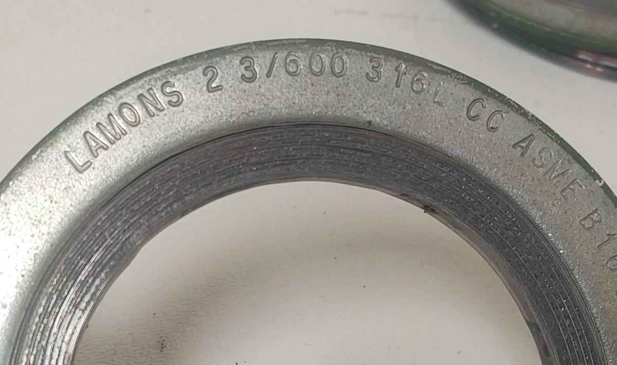🔥(4 PCS) LAMONS 2 3/600 316L Gasket Metallic ASME B16.20 for Pipe Flange