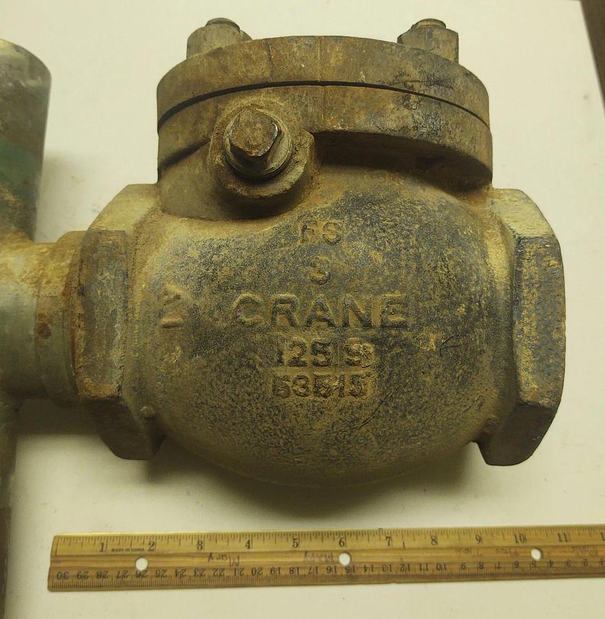 Crane 3" Gate #53515 Cast NPT Directional Gravity Swing Check Valve