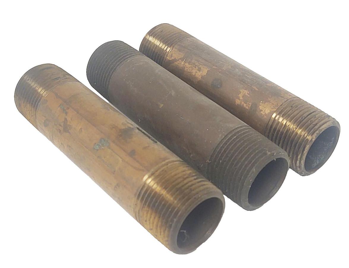 🔥(QTY 3) 1" X 5" NPT Brass Nipple
