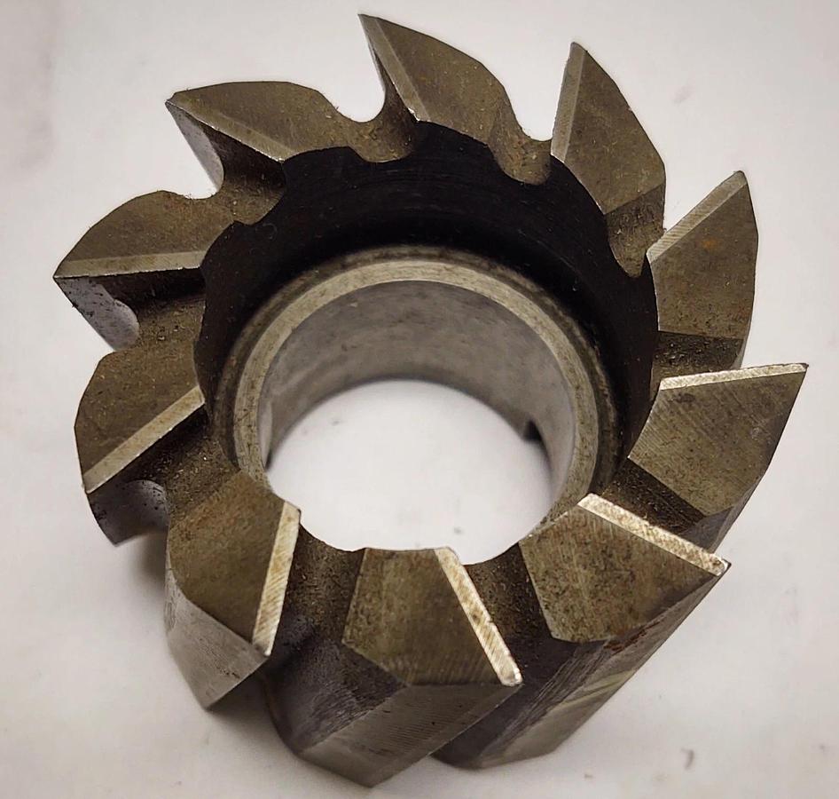 Used MOON 2-1/4" OD 2" OAL 10-Flute HSS RH Finisher Shell End Mill 1" Arbor 2.25x2x1