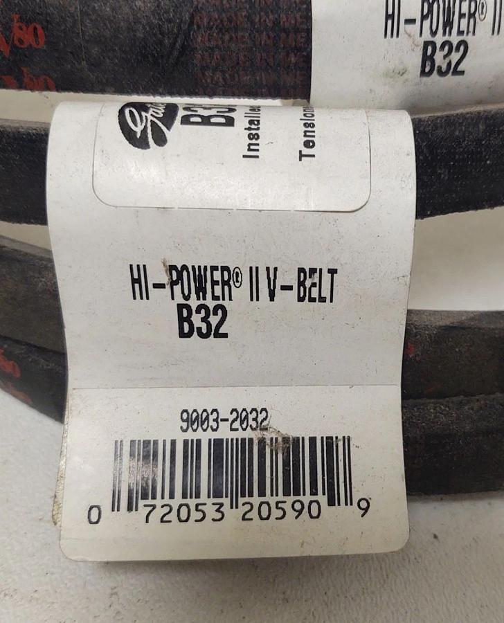 🔥QTY 4 - Gates B32 Hi-Power II V-Belt Industrial V-Wedge Belt
