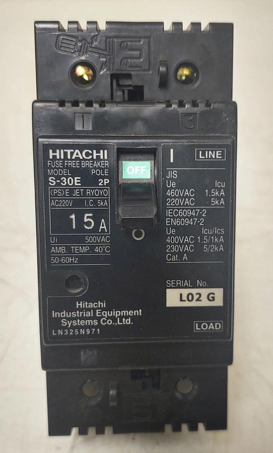 Used 🔥 HITACHI Circuit Breaker 15 Amp S-30E 15 AMP 2 Pole