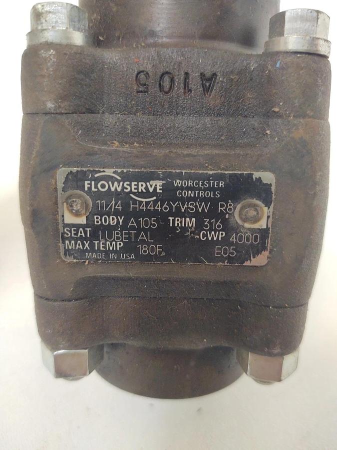 🔥Flowserve Worcester H446YVSW R8 1-1/4" Socket Weld 3 Piece Valve HC
