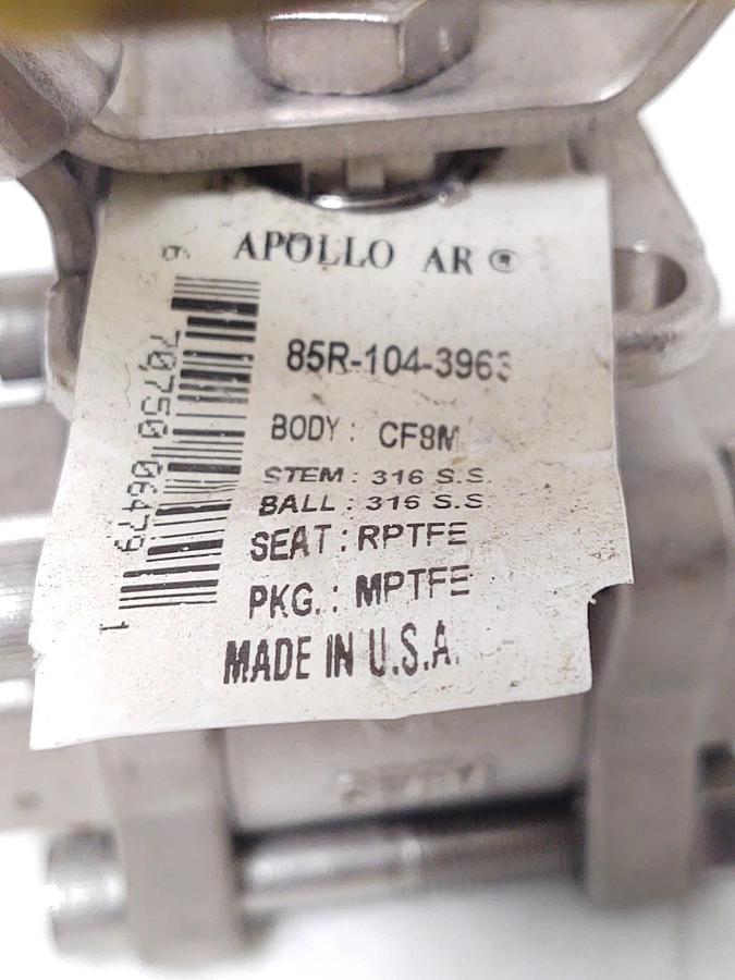 🔥 (NEW) 3/4" NPT APOLLO 85R-104-3963 1000# CWP 316SS BALL VALVE WELD SOCKET