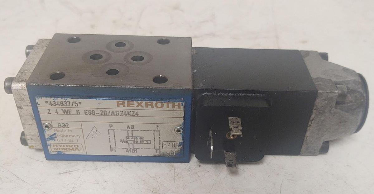 Used 🔥Rexroth 434637/5 Hydraulic Valve Z4WE6E68-20/AG24NZ4