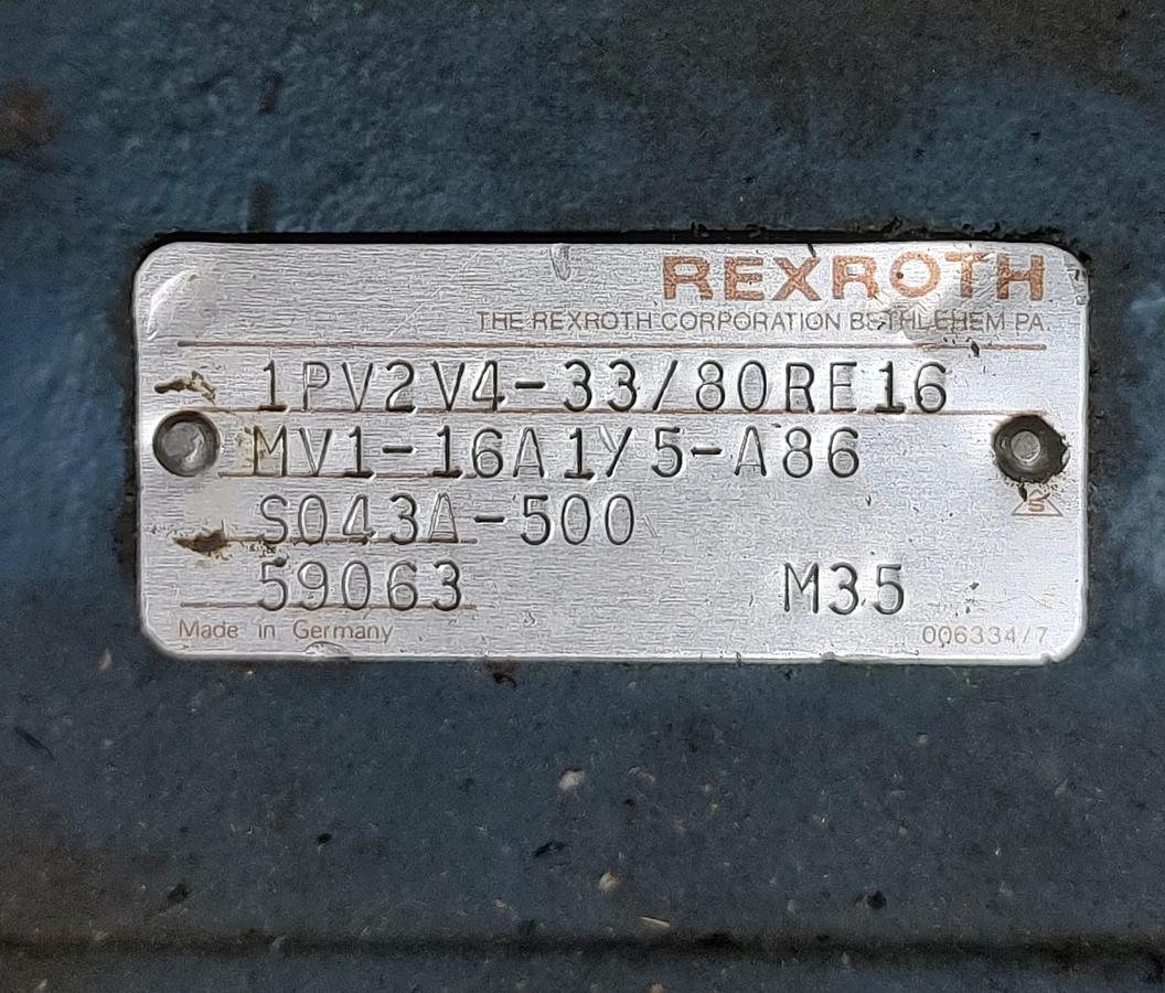 Used Rexroth Hydraulic Pump 1PV2V4-33/80RE16 1PV2V4-33/80RE16