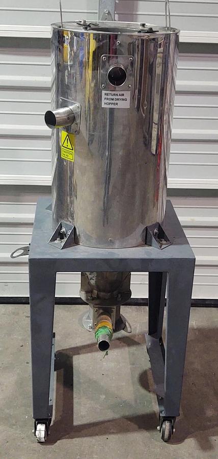 Used 🔥PPE Drying Hopper with Cart Plastic Process Equipment #2