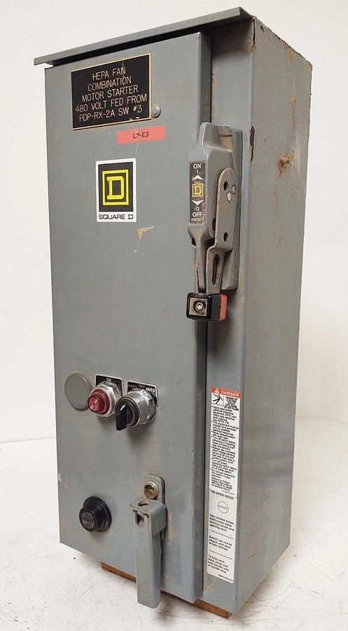 Used Square D NEMA 0 Combination Motor Starter Disconnect 8538SBA21V81CFFP11 120 Coil