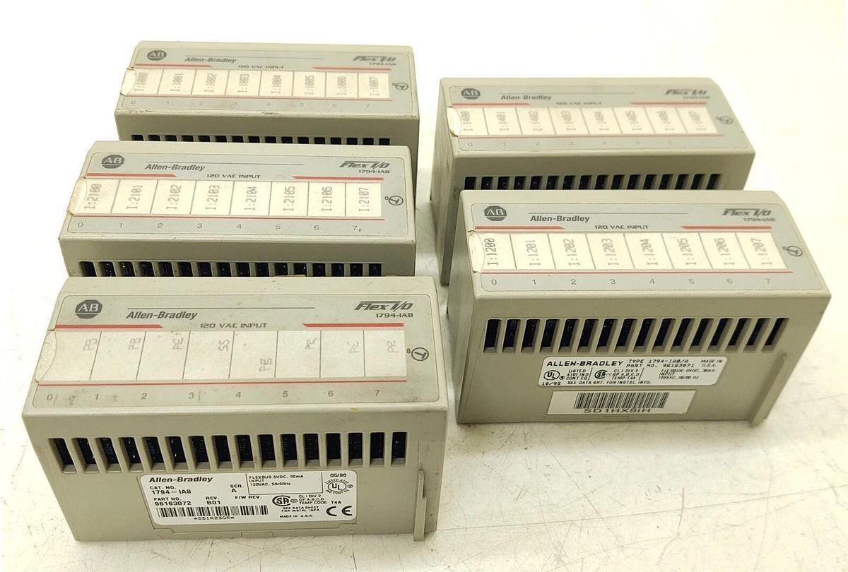 Used 🔥 (5 PCS) ALLEN BRADLEY PLC 1794-IAB A - 120 VAC INPUT FLEX I/O MODULE