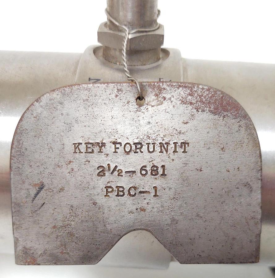 Used POTTER AERO CO. POTTERMETER TURBINE FLOWMETER  2- 1/2 -681 STAINLESS STEEL