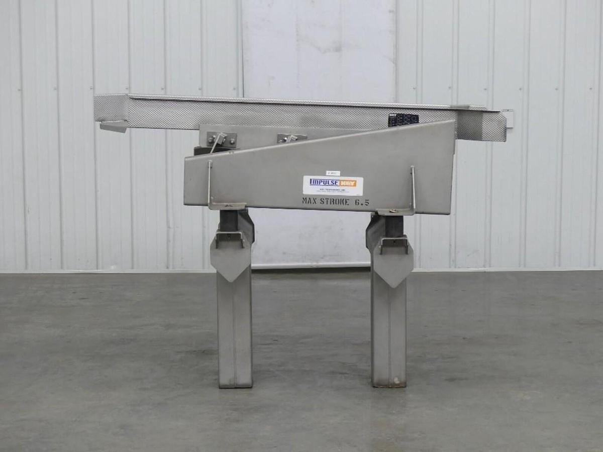 Used 🔥 KEY 60" X 12" STAINLESS STEEL VIBRATORY FLOW CONVEYOR OSCILLATING SHAKER 240V