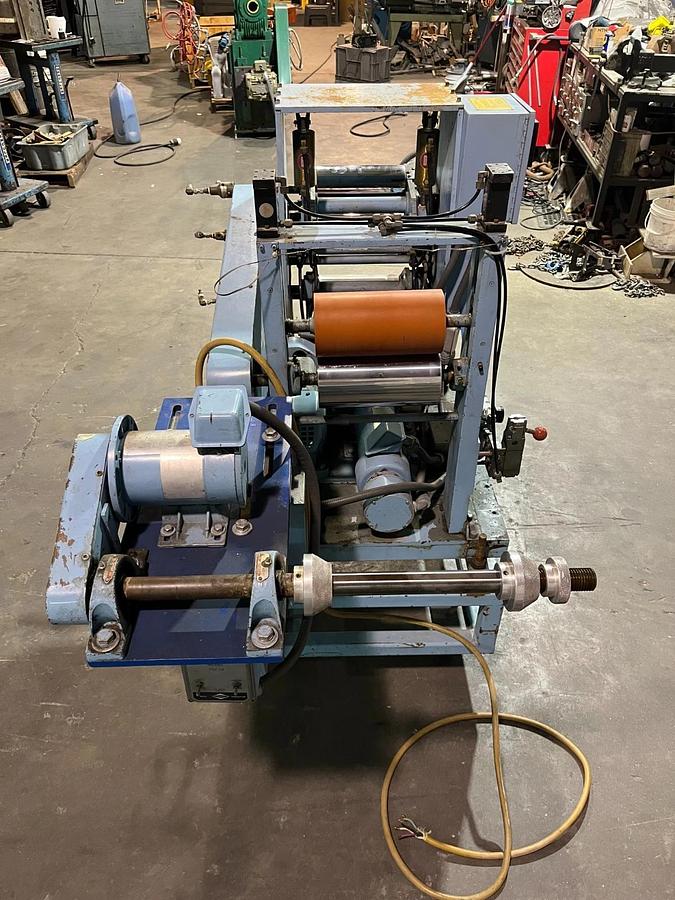 Used Sterling 3 HP 1" Extruder with 8" EDI U75 Sheet die Killon 3 Roll Sheet Stack