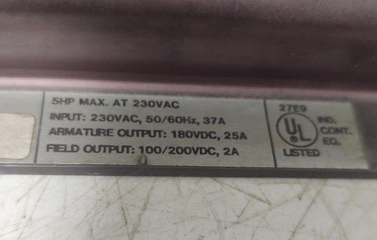 Used 🔥 5 HP Warner Electric Q7000 Model Q7002 DC Drive 25 Amp 180VDC Output
