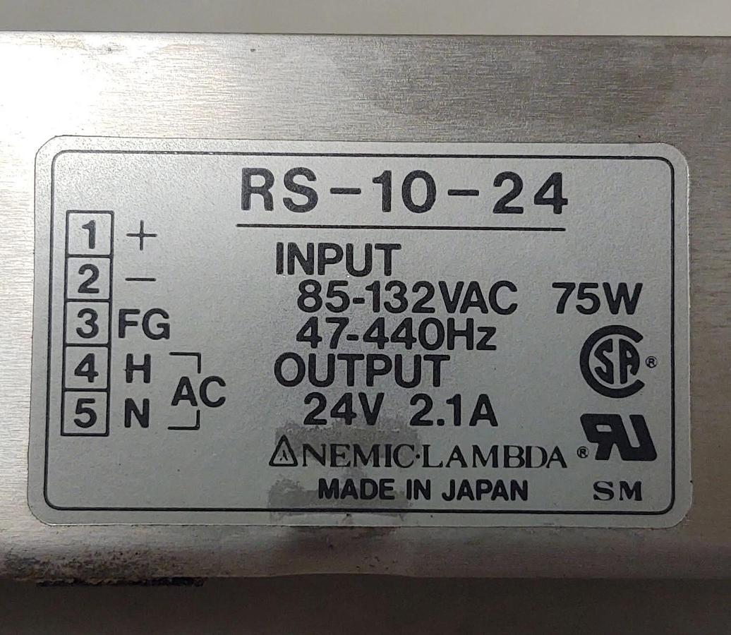 Used 🔥TESTED  NEMIC LAMBDA RS-10-24  Power Supply 120V Input 24DC Output