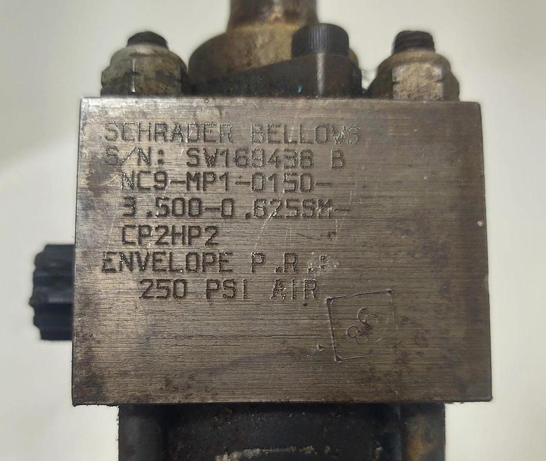 Used 🔥Schrader Bellows NC9-MP1-0150-3.500 Pneumatic Cylinder 1.5" Bore 250-PSI