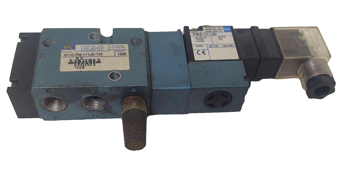 Used 🔥 MAC 811C-PM-111JD-152 SOLENOID VALVE 110/120V COIL