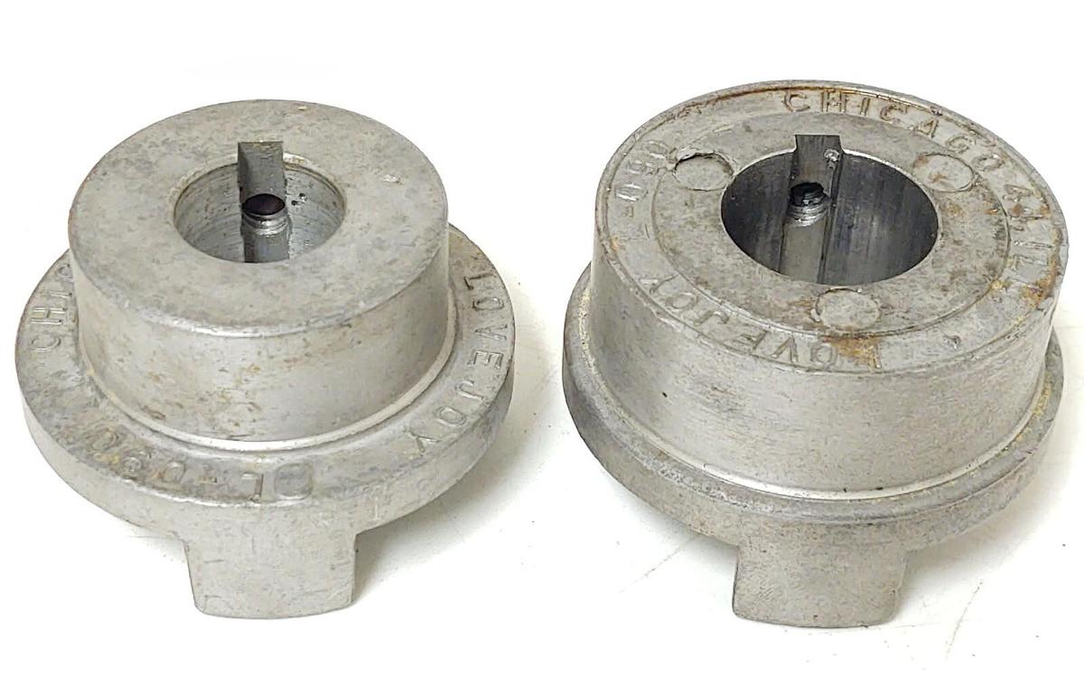 🔥 NEW PAIR L-090 L-Jaw Coupling Half - Flexible Aluminum (1 Each 5/8" & 7/8")