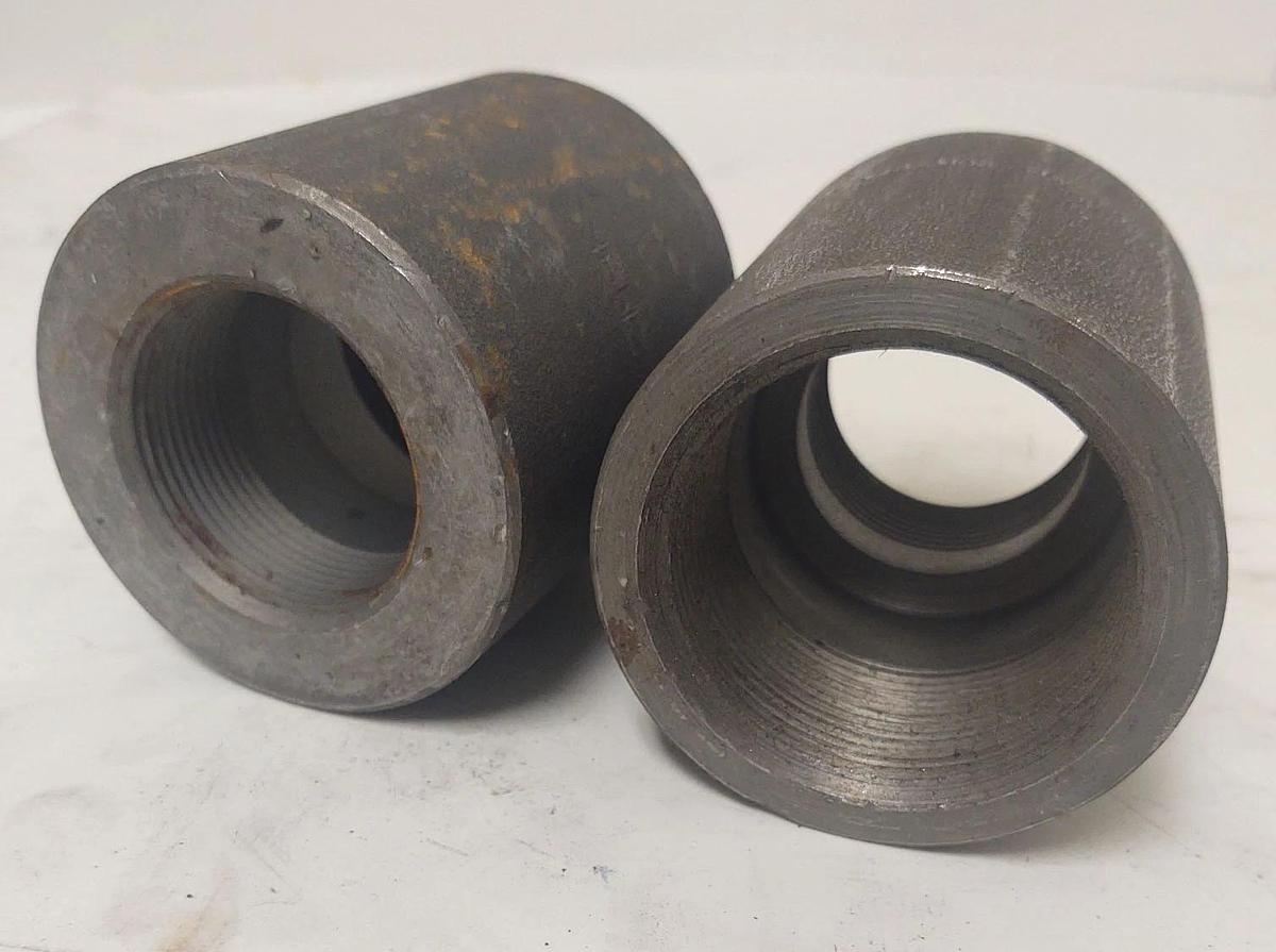 🔥(QTY 2) 2" x 1-1/2" Threaded Steel Pipe Reducing Reducer Coupling