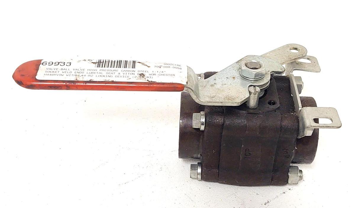🔥Flowserve Worcester H446YVSW R8 1-1/4" Socket Weld 3 Piece Valve HC