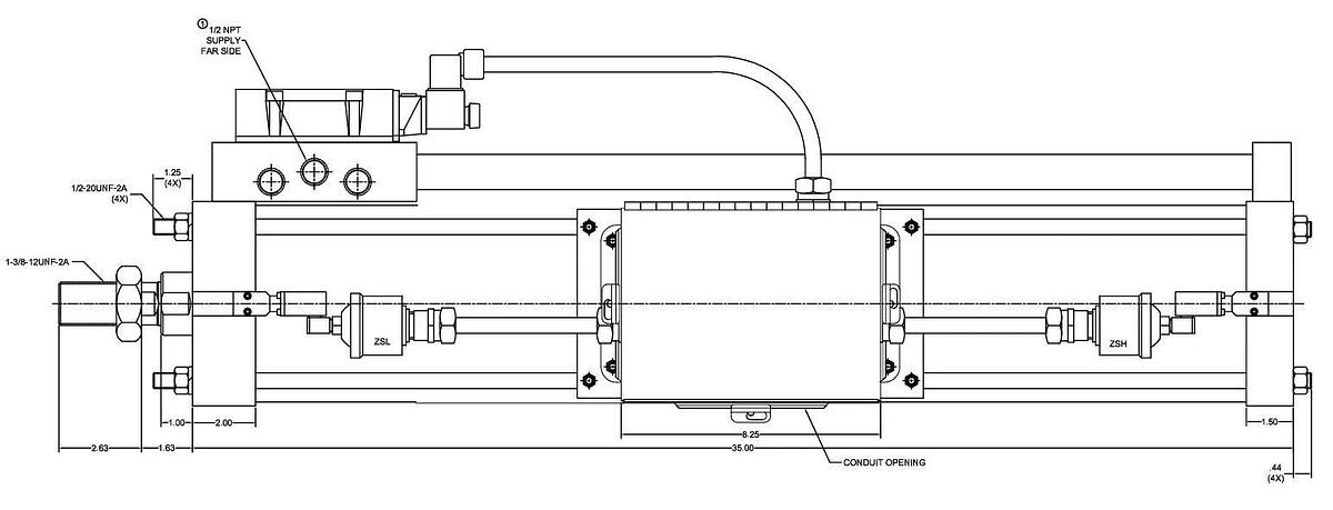 🔥NEW QYT2 - Norgren Air Cylinder - 6" BORE X 30" STROKE J6R33C6 with Valves