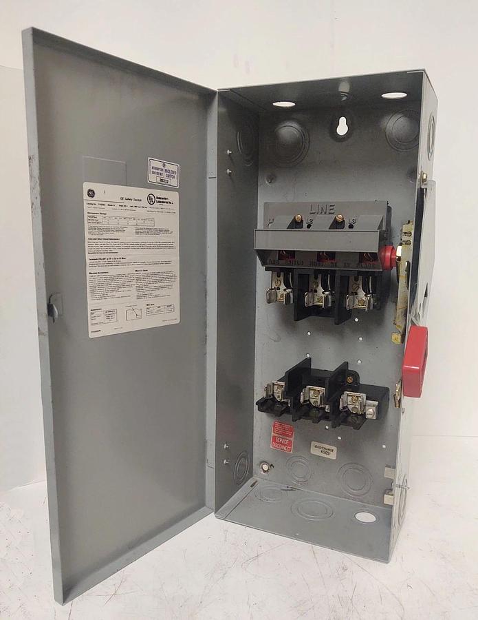 Used 🔥GE TH3362 Disconnect 60 Amp 600 Volt 3P3W Fusible Model 10